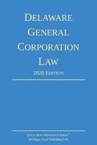 Cover image for Delaware General Corporation Law; 2020 Edition