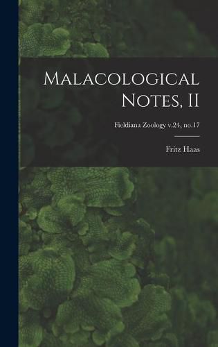 Cover image for Malacological Notes, II; Fieldiana Zoology v.24, no.17