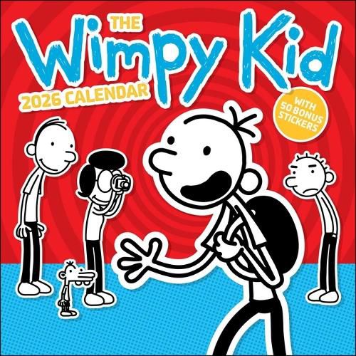 Cover image for Wimpy Kid 2026 Wall Calendar with 50 Bonus Stickers