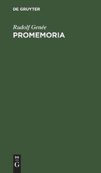 Cover image for Promemoria: Fur Mich Und Andere