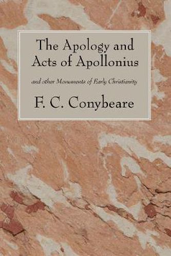 Cover image for The Apology and Acts of Apollonius