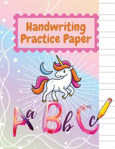 Cover image for Adorable Kindergarten writing paper with lines for ABC kids Notebook with Dotted Lined Sheets for K-3 Students