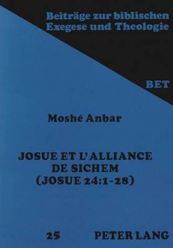 Cover image for Josue Et L'Alliance de Sichem: Josue 24:1-28