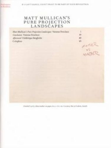 Cover image for Matt Mullican's Pure Projection Landscapes