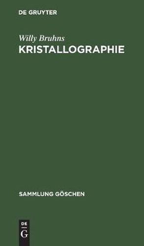 Cover image for Kristallographie