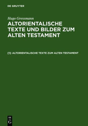 Cover image for Altorientalische Texte zum Alten Testament