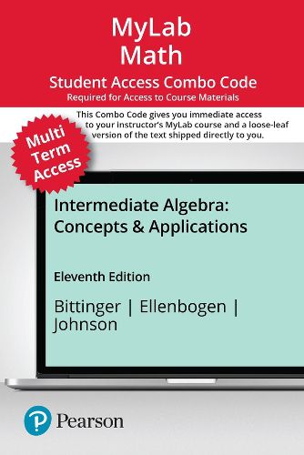 Cover image for MyLab Math with Pearson eText (up to 24 months) + Print Combo Access Code for Intermediate Algebra