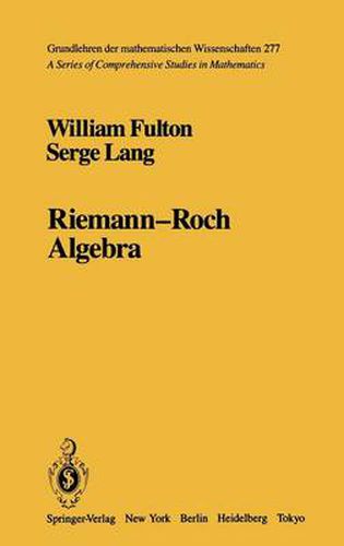 Cover image for Riemann-Roch Algebra