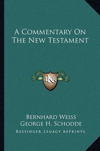 Cover image for A Commentary on the New Testament