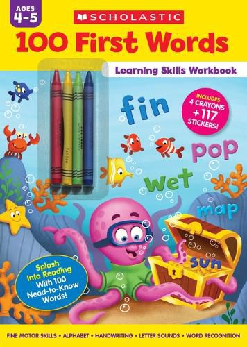 Cover image for 100 First Words Learning Skills Workbook