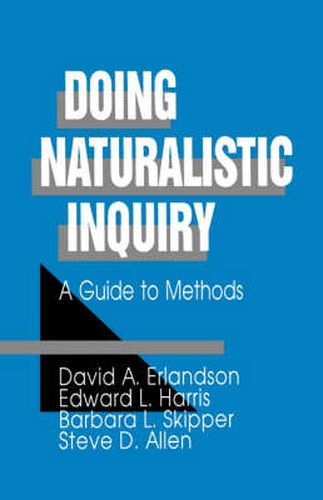 Cover image for Doing Naturalistic Inquiry: A Guide to Methods