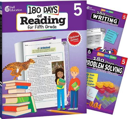 Cover image for 180 Days 3 Book Bundle - Reading, Writing & Problem Solving Grade 5