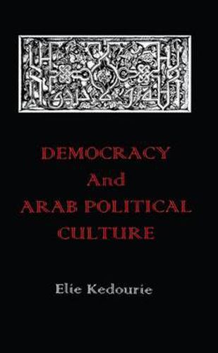 Cover image for Democracy and Arab Political Culture