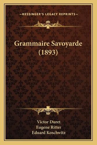 Grammaire Savoyarde (1893)