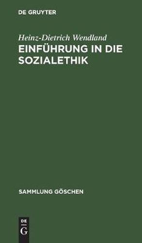 Cover image for Einfuhrung in die Sozialethik