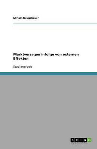 Cover image for Marktversagen infolge von externen Effekten