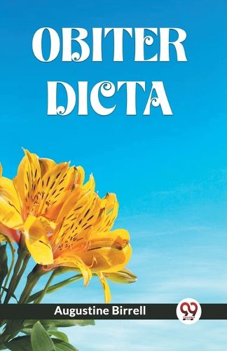 Cover image for OBITER DICTA (Edition2023)