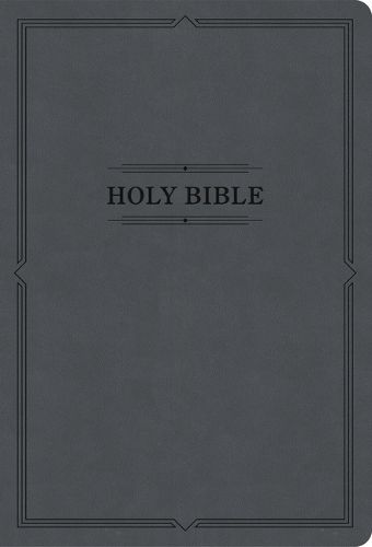 KJV Large Print Thinline Bible, Value Edition, Charcoal Leathertouch