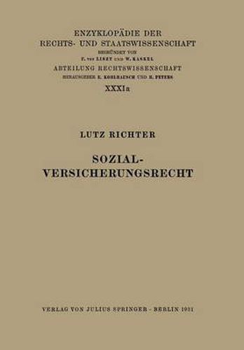 Cover image for Sozialversicherungsrecht