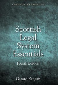 Cover image for Scottish Legal System Essentials, 4th Edition