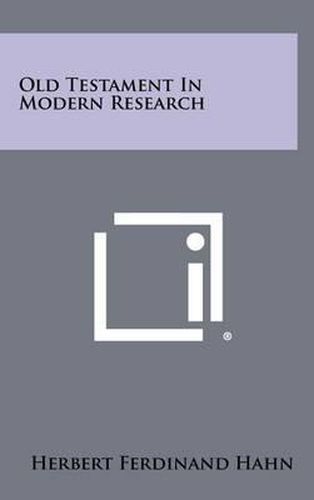 Cover image for Old Testament in Modern Research