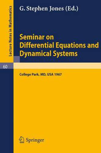 Cover image for Seminar on Differential Equations and Dynamical Systems: Part 1