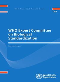 Cover image for WHO Expert Committee on Biological Standardization: Sixty-seventh Report