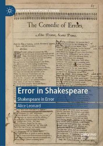 Cover image for Error in Shakespeare: Shakespeare in Error