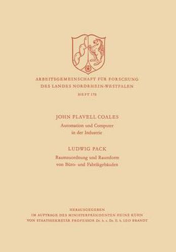 Cover image for Automation Und Computer in Der Industrie / Raumzuordnung Und Raumform Von Buro- Und Fabrikgebauden