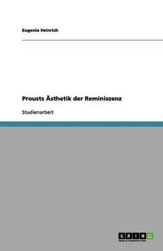 Cover image for Prousts Asthetik Der Reminiszenz