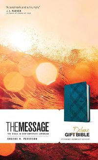 Cover image for Message Deluxe Gift Bible, Denim Leather-Look