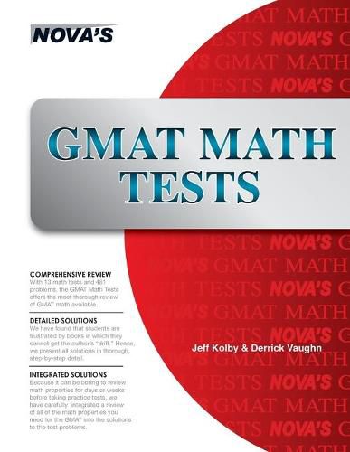 Cover image for GMAT Math Tests: 13 Full-length GMAT Math Tests!