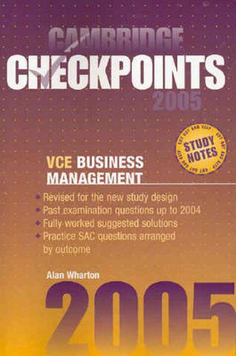 Cambridge Checkpoints VCE Business Management 2005