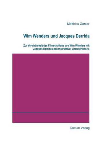 Cover image for Wim Wenders und Jacques Derrida