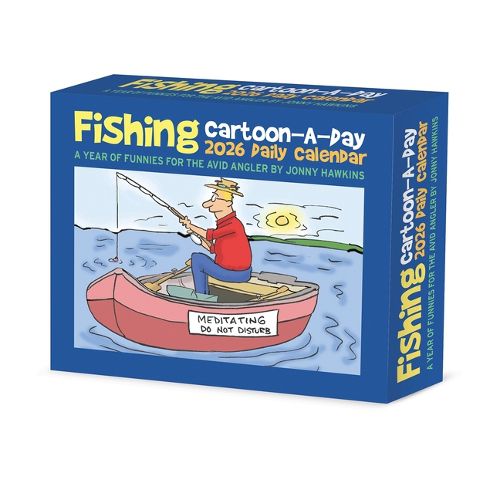 Cover image for Fishing Cartoon-A-Day by Jonny Hawkins 2026 Box Calendar