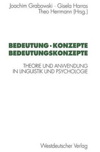 Cover image for Bedeutung * Konzepte Bedeutungskonzepte