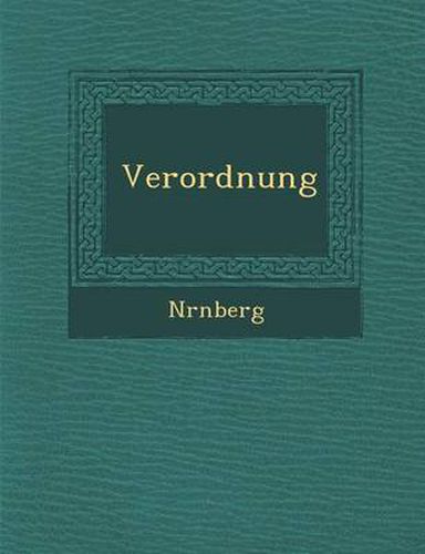 Cover image for Verordnung