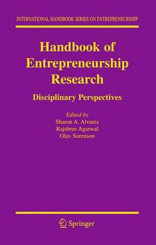 Cover image for Handbook of Entrepreneurship Research: Disciplinary Perspectives