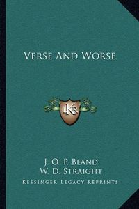 Cover image for Verse and Worse