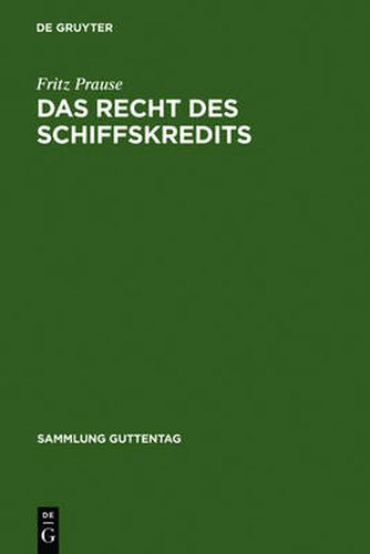 Cover image for Das Recht des Schiffskredits