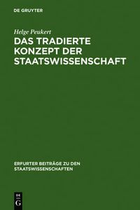 Cover image for Das tradierte Konzept der Staatswissenschaft