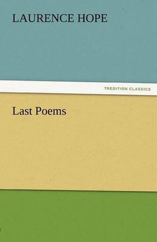 Cover image for Last Poems