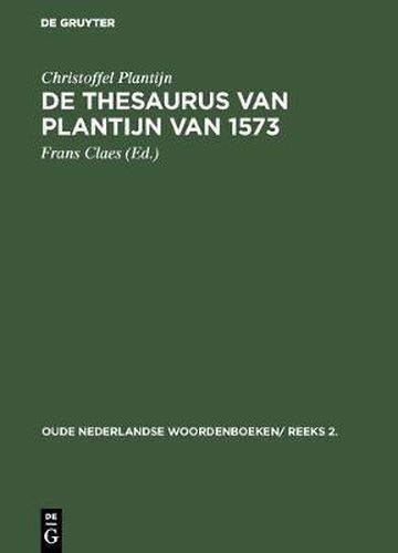 Cover image for De thesaurus van Plantijn van 1573