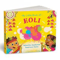 Cover image for My Little Book of Holi: Illustrated board books on the Indian festival of Holi | Hindu mythology for kids age 3+