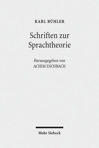 Cover image for Schriften zur Sprachtheorie