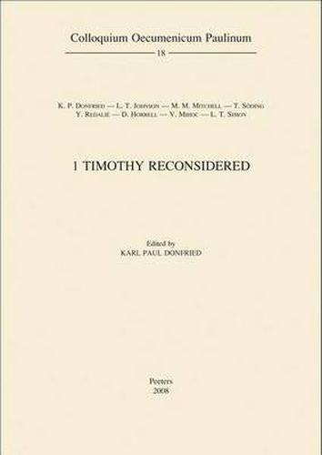 Cover image for 1 Timothy Reconsidered