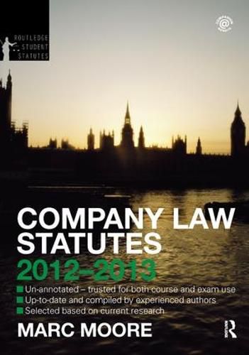 Cover image for Company Law Statutes 2012-2013