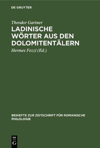 Ladinische Woerter Aus Den Dolomitentalern