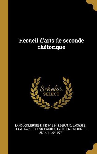 Cover image for Recueil d'arts de seconde rhetorique