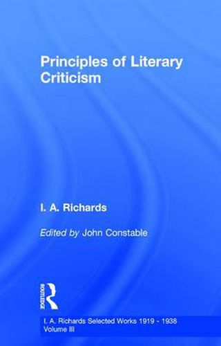 Cover image for Principles of Literary Criticism V3